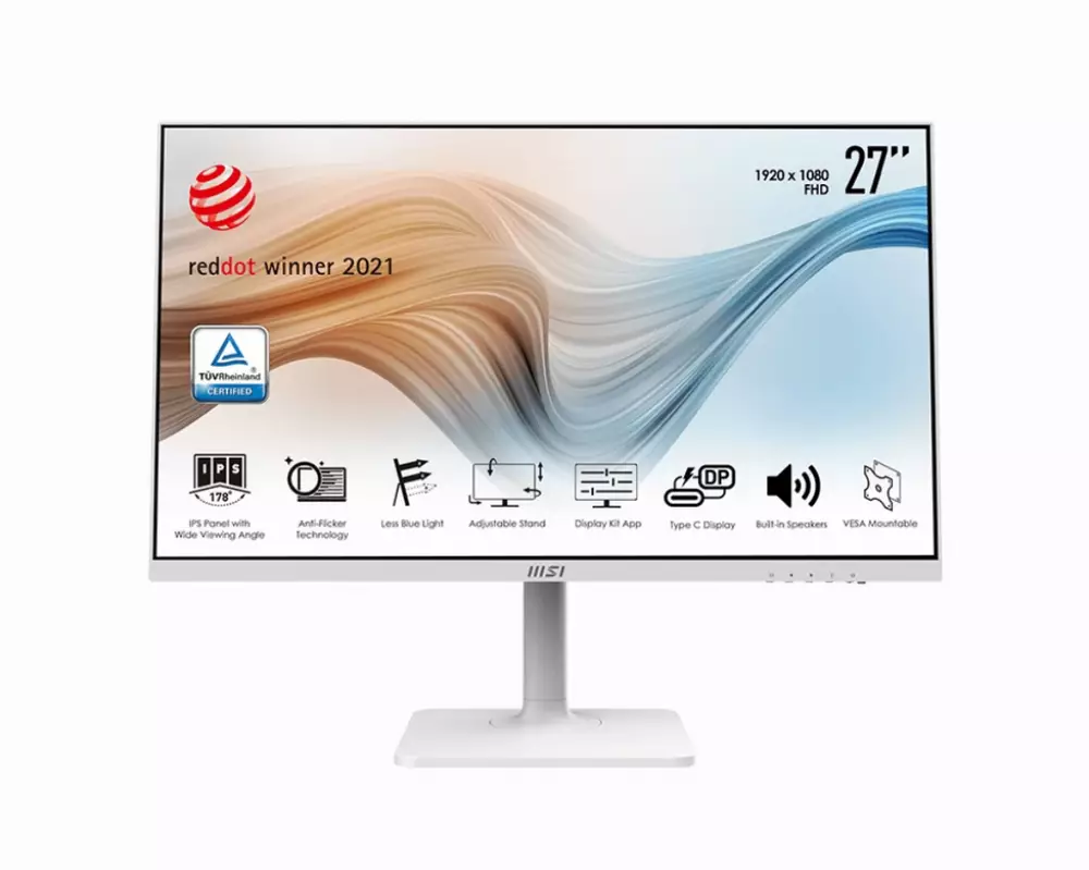 Монитор MSI Modern MD271PW 27", IPS, FHD 1920x1080, 75Hz, 5ms, USB Type-C