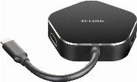USB хъб D-Link DUB-M420 4-in-1, 2 x USB 3.0, 1 x USB-C, 1 х HDMI