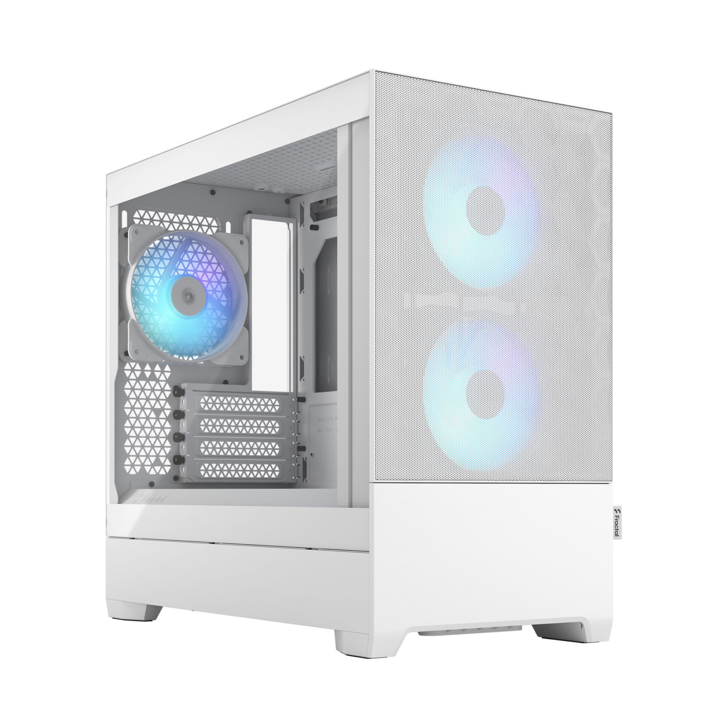 Кутия Fractal Pop Mini Air RGB White TG Clear - FD-C-POR1M-01