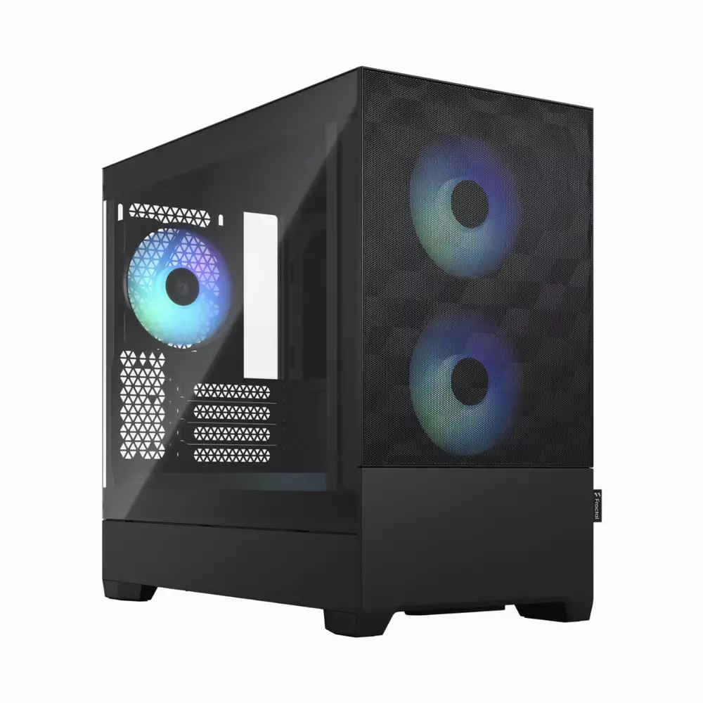 Case Fractal Pop Mini Air RGB Black TG Clear - FD-C-POR1M-06