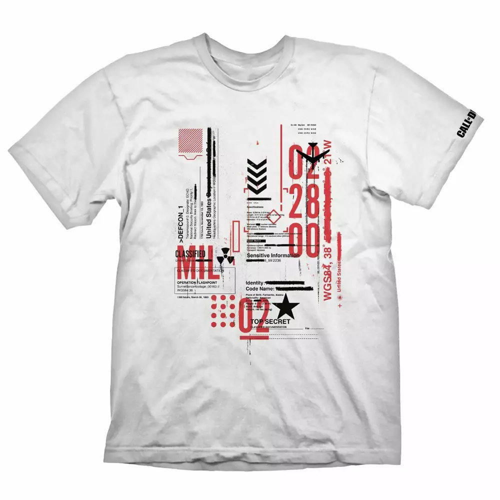 Тениска Call of Duty: Cold War T-Shirt "Defcon-1" White - Size XXL