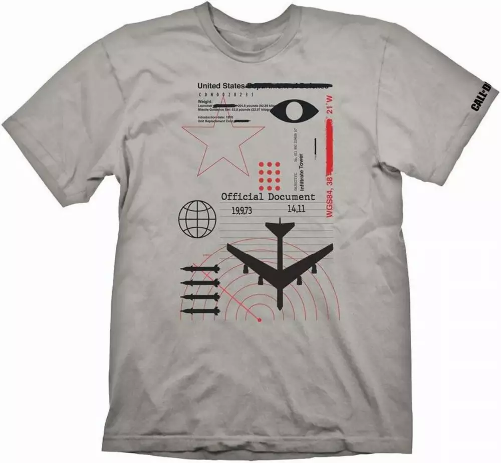 Тениска Call of Duty: Cold War T-Shirt "Radar" Light Grey - Size L