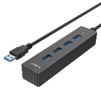 Orico хъб USB3.0 HUB 4 port black - W8PH4-U3-BK