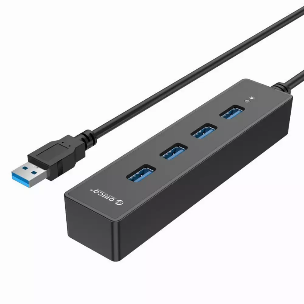Orico хъб USB3.0 HUB 4 port black - W8PH4-U3-BK