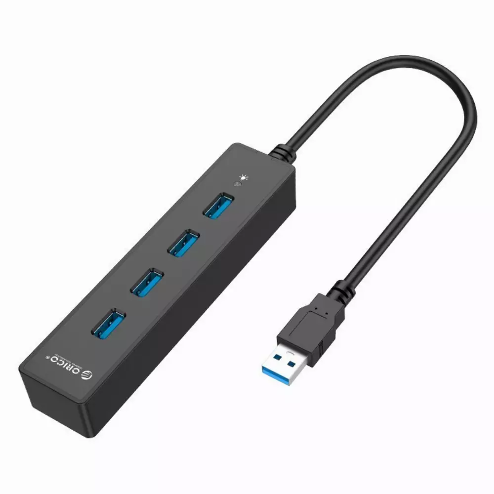 Orico хъб USB3.0 HUB 4 port black - W8PH4-U3-BK