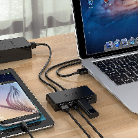 Orico хъб USB3.0 HUB 4 port, 1.0m,  black - G11-H4-U3-10-BK