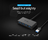 Orico хъб USB3.0 HUB 4 port, 1.0m,  black - G11-H4-U3-10-BK