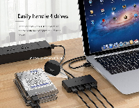 Orico хъб USB3.0 HUB 4 port, 1.0m,  black - G11-H4-U3-10-BK