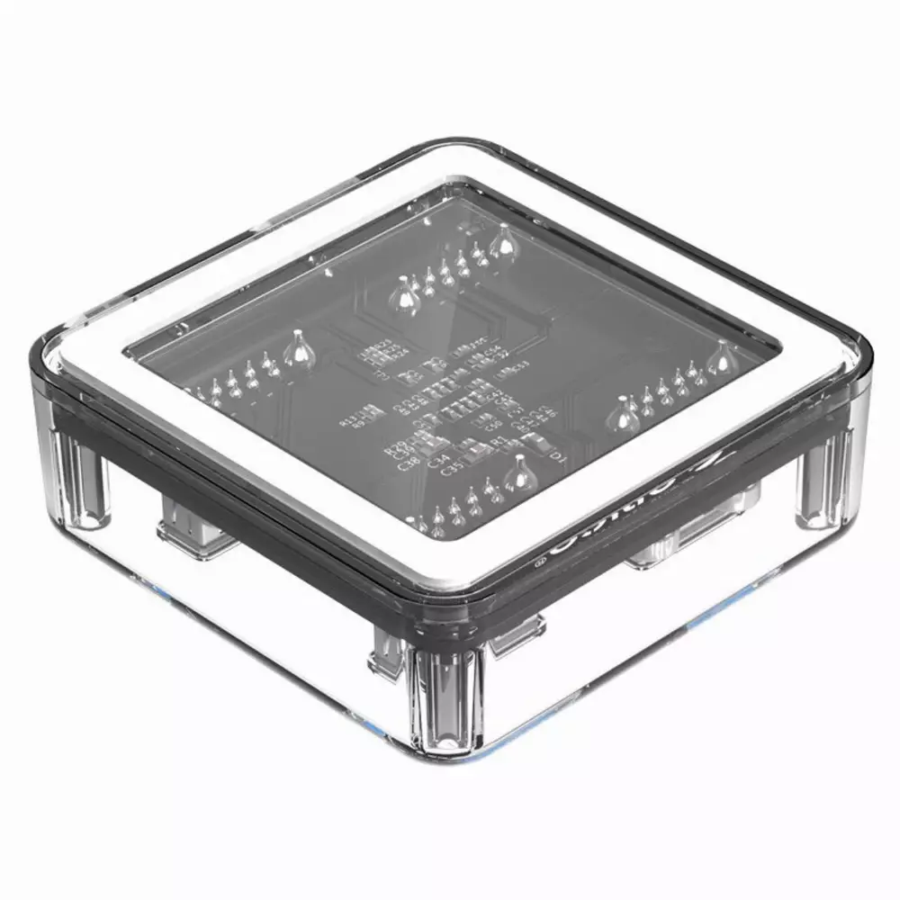 Orico хъб USB3.0 HUB 4 port transparent, 1m cable - MH4U-U3-03-CR