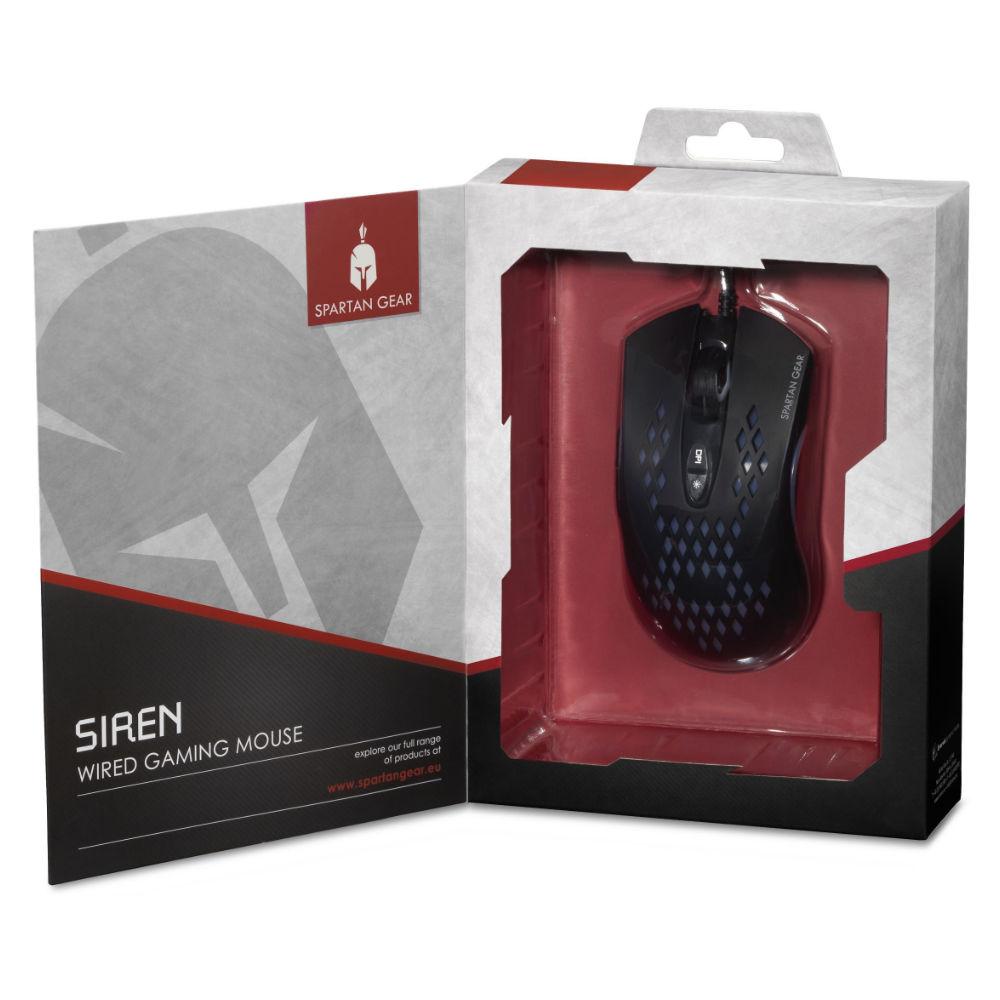 Геймърска мишка Spartan Gear Siren Black