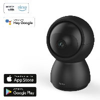 IP камера HAMA 1080p WiFi За закрито, Сензор за движение, Нощно наблюдение, Черен