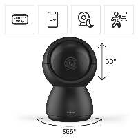 IP камера HAMA 1080p WiFi За закрито, Сензор за движение, Нощно наблюдение, Черен