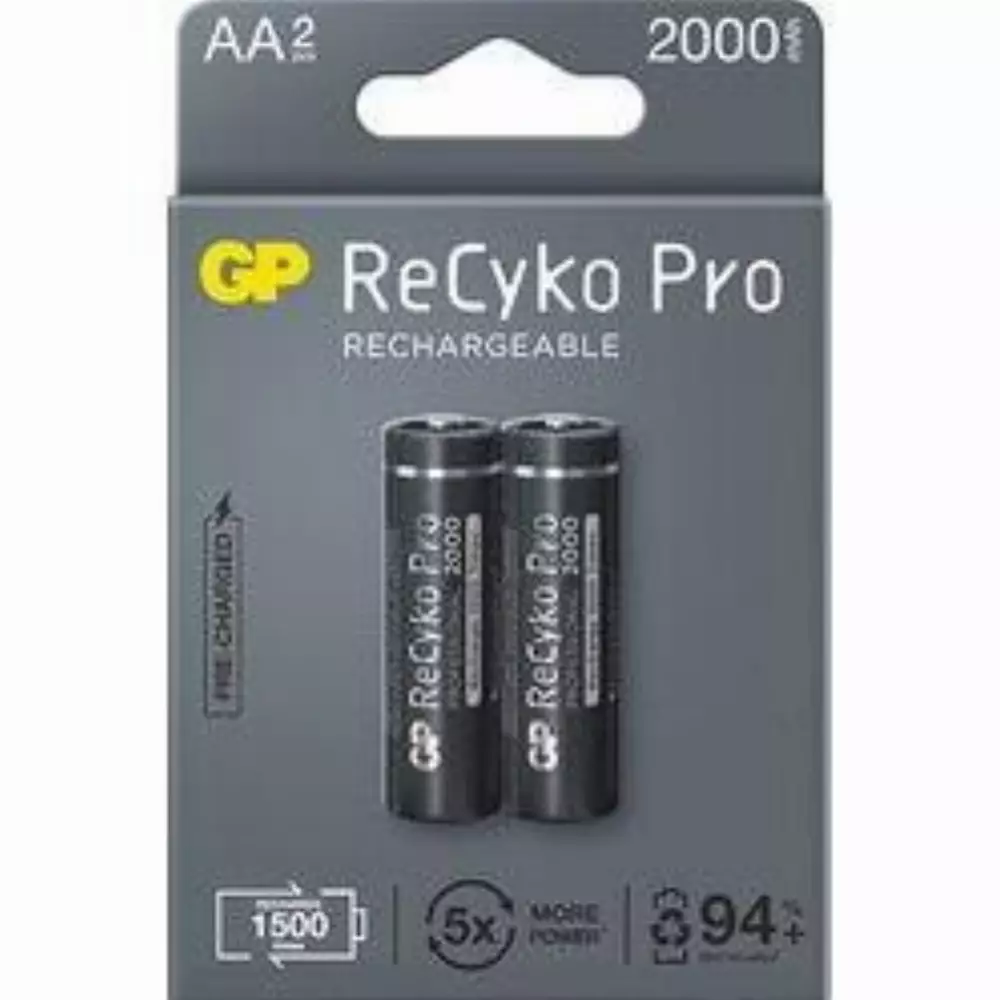 Акумулаторна Батерия GP R6 AA 2100mAh RECYKO + PRO 210AAHCB-EB2 NiMH /до 1500 цикъла/  2 бр. в опаковка GP