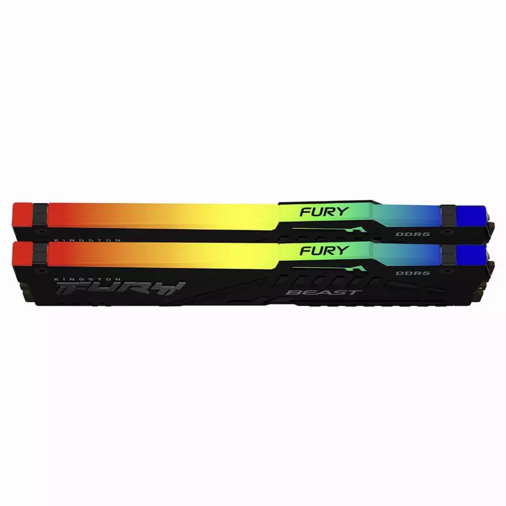 Памет Kingston FURY Beast Black RGB 64GB (2x32GB) DDR5 5200MHz CL40 - KF552C40BBAK2-64