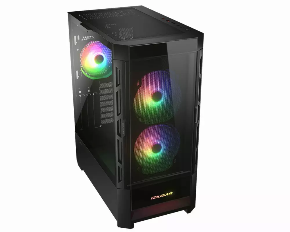 Кутия COUGAR DUOFACE RGB Black Mid Tower Case - CG385ZD100001