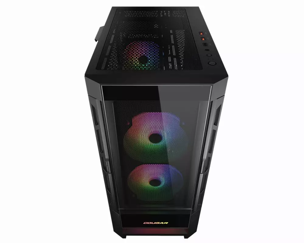 Кутия COUGAR DUOFACE RGB Black Mid Tower Case - CG385ZD100001