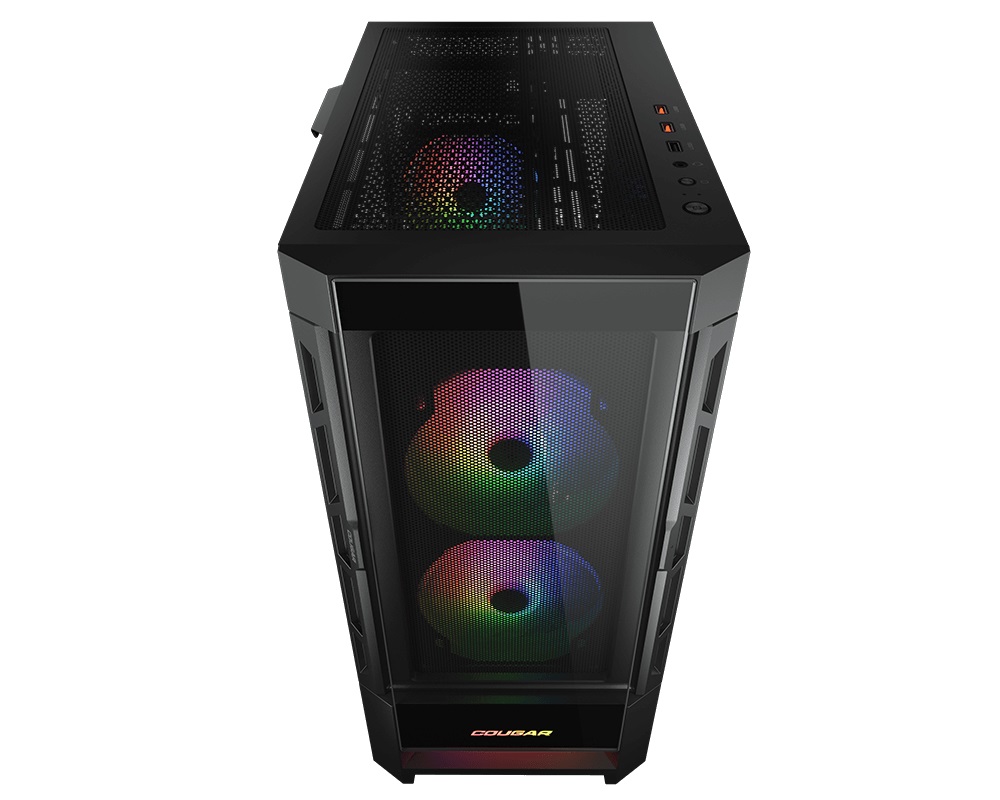 Кутия COUGAR DUOFACE RGB Black Mid Tower Case - CG385ZD100001