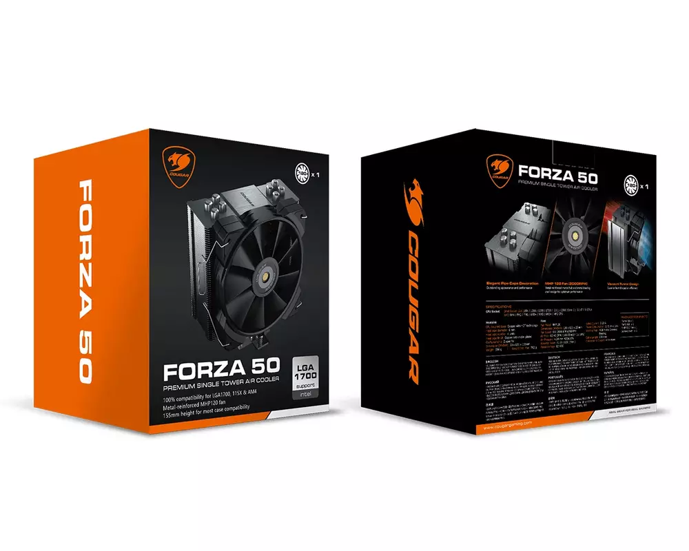 Охладител за процесор COUGAR Forza 50 Fan 120mm - CG3MFZA500001