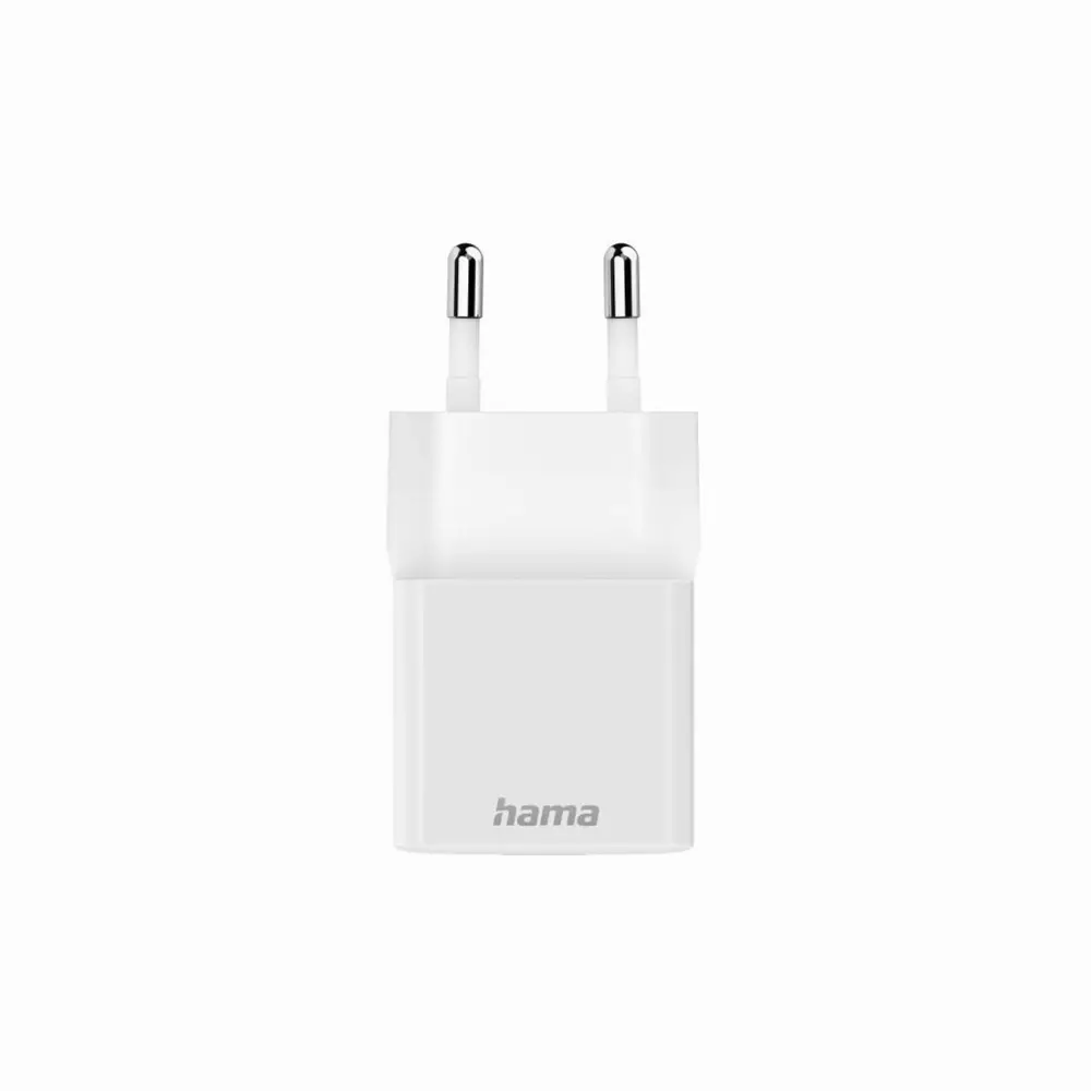 Мрежово зарядно HAMA Mini-Charger, Power Delivery (PD) Qualcomm 3.0, USB-C, 20W, Бял