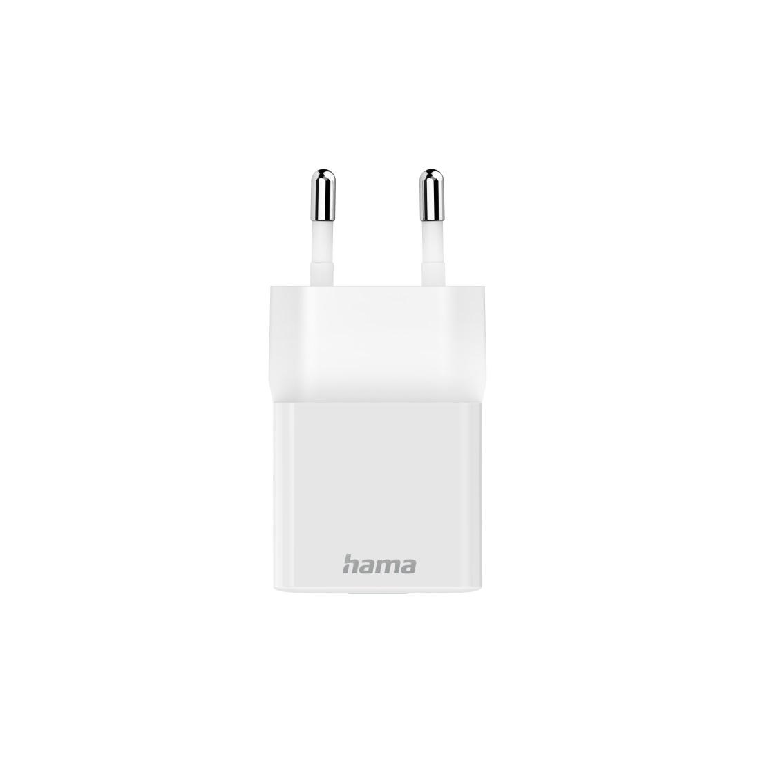 Мрежово зарядно HAMA Mini-Charger, Power Delivery (PD) Qualcomm 3.0, USB-C, 20W, Бял