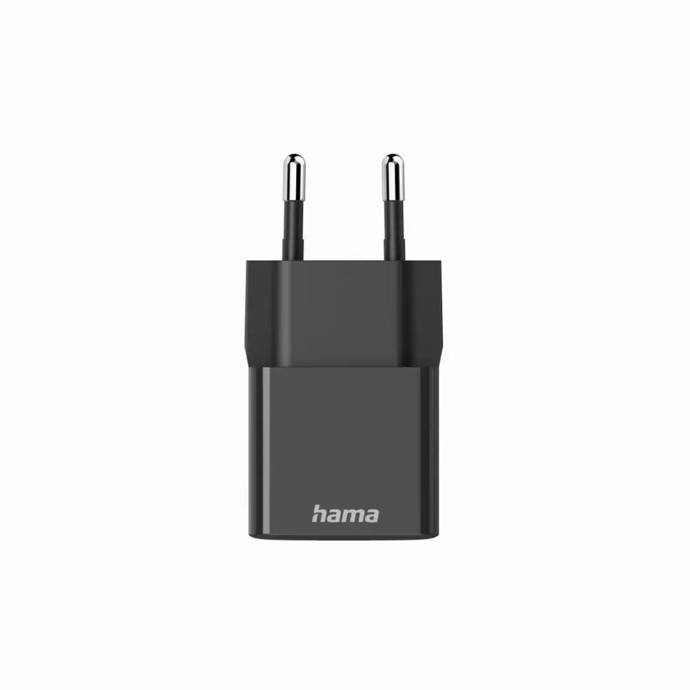 Мрежово зарядно HAMA Mini-Charger, Power Delivery (PD), Qualcomm 3.0, USB-C, 25W, Черен