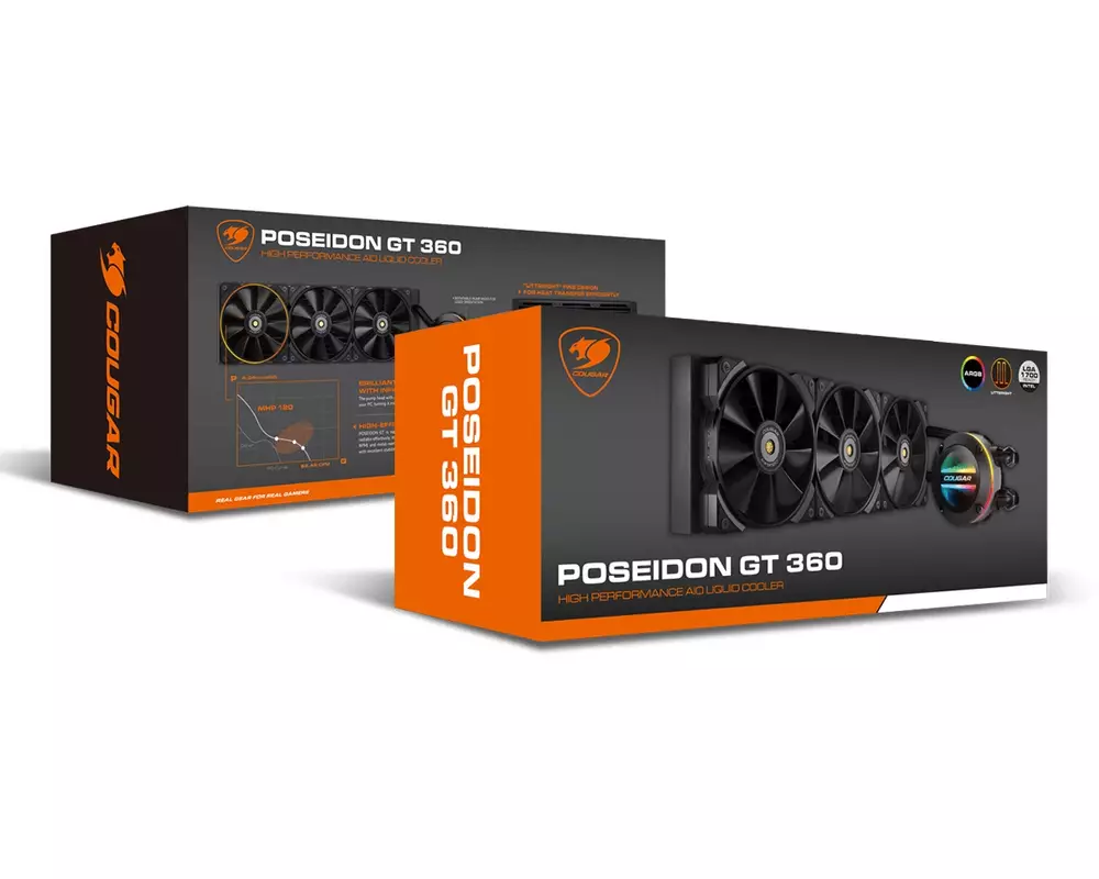 Воден охладител за процесор COUGAR Poseidon GT 360 AIO ARGB