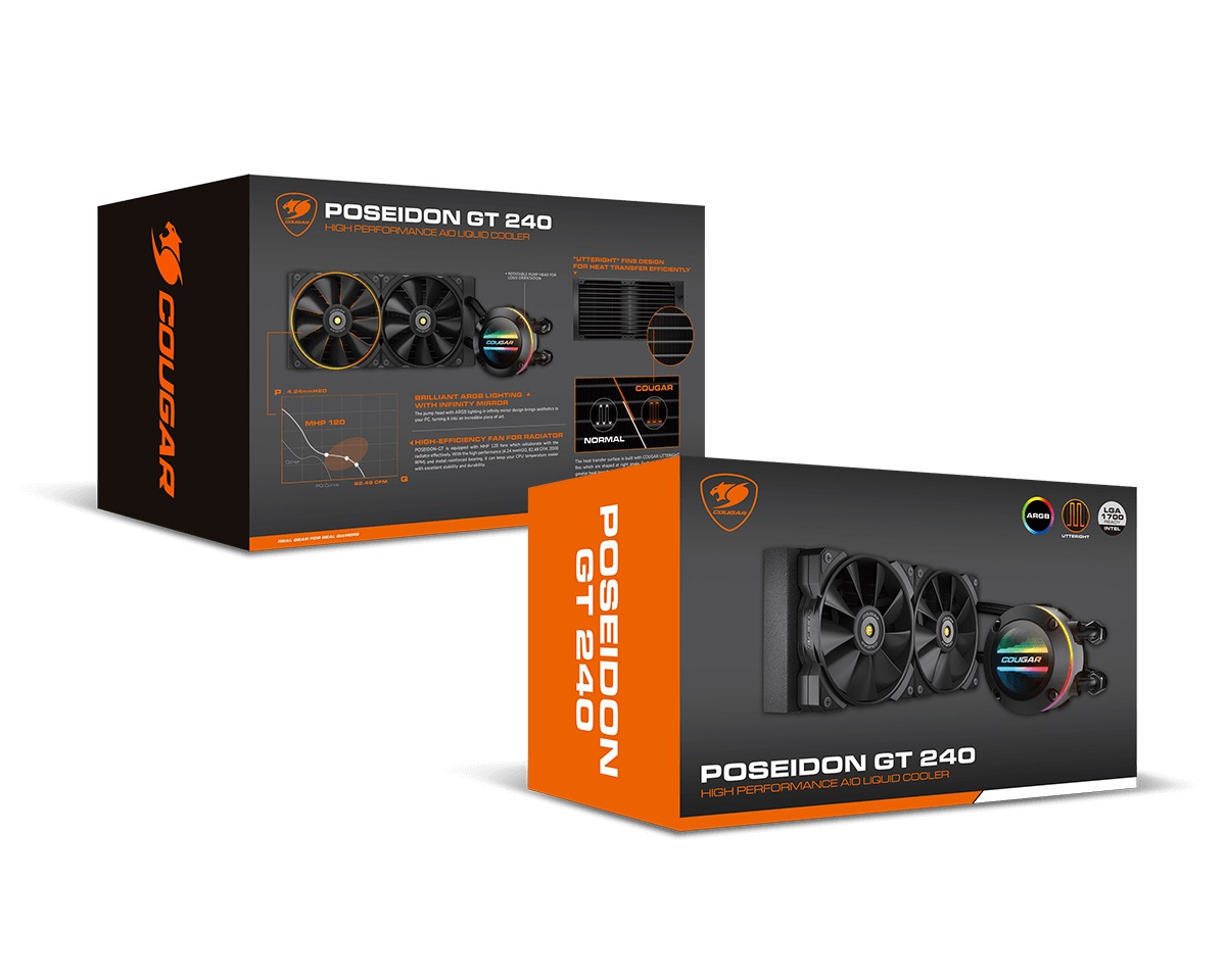 Воден охладител за процесор COUGAR Poseidon GT 240 AIO ARGB