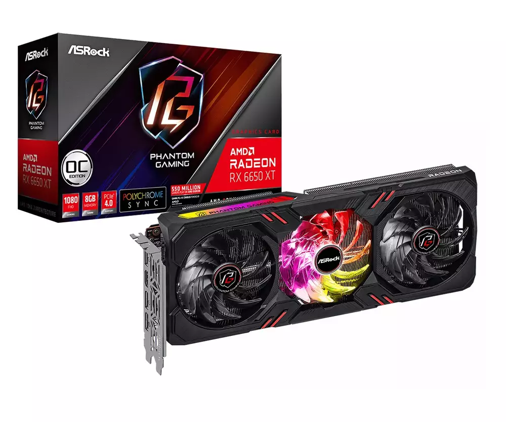 Видео карта AMD Radeon RX 6650 XT Phantom Gaming D 8GB OC