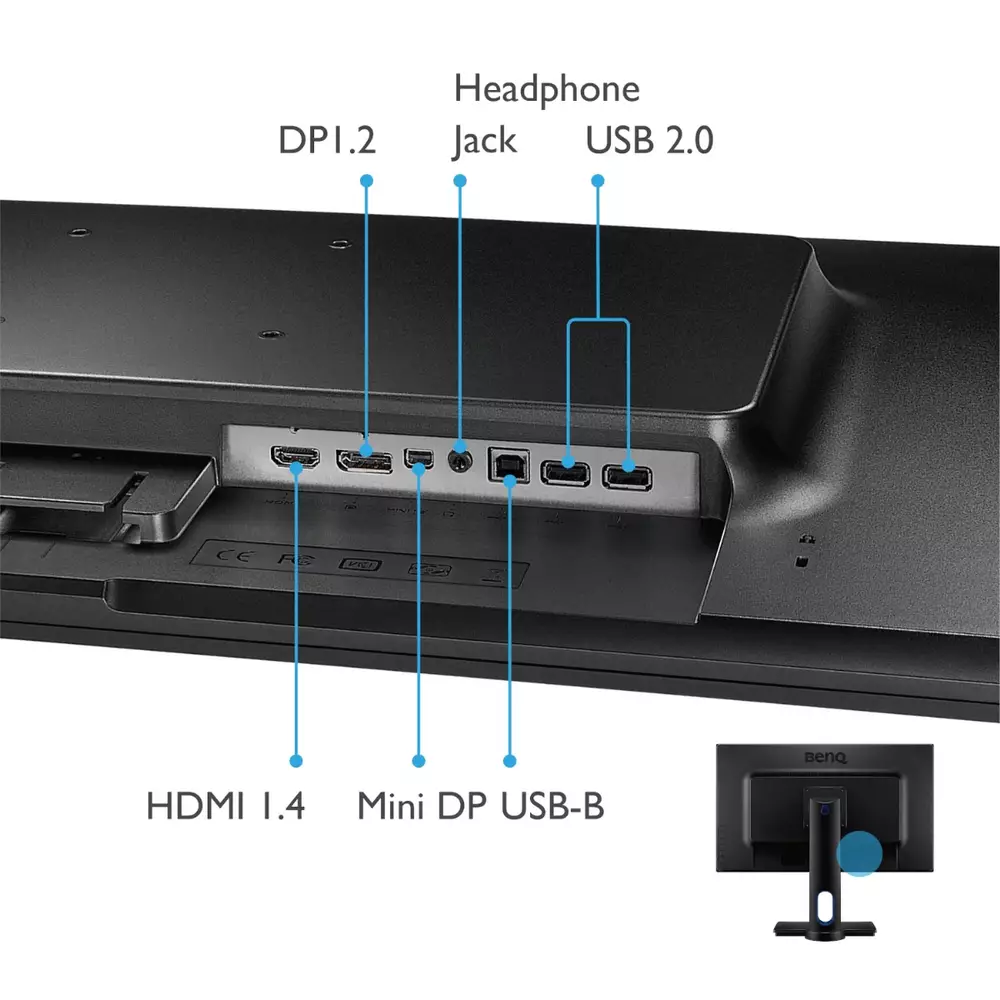 Монитор BenQ 27" PD2700Q, (2560x1440), IPS, 60Hz, 4ms GtG,  100% Rec.709 ,100% sRGB