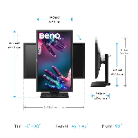 Монитор BenQ 27" PD2700Q, (2560x1440), IPS, 60Hz, 4ms GtG,  100% Rec.709 ,100% sRGB