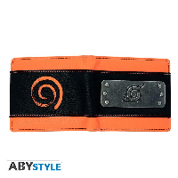 Портфейл ABYSTYLE NARUTO SHIPPUDEN Naruto, Метална емблема, Оранжев/Кафяв