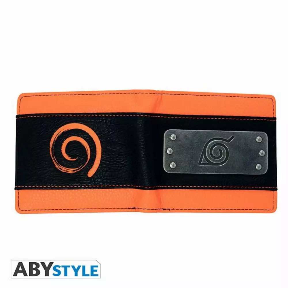 Портфейл ABYSTYLE NARUTO SHIPPUDEN Naruto, Метална емблема, Оранжев/Кафяв