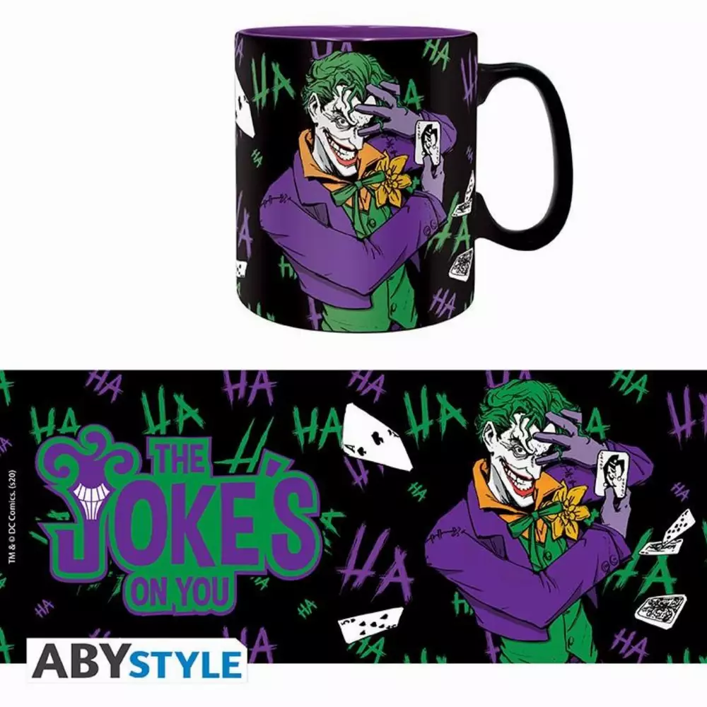 Чаша ABYSTYLE DC COMICS Joker, King size, Черен