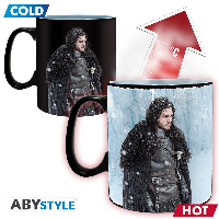 Чаша ABYSTYLE GAME OF THRONES Heat Change Mug Winter is here, Сменящ се цвят, King size, Черен