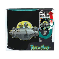 Чаша ABYSTYLE RICK AND MORTY Heat Change Mug Spaceship, Сменящ се цвят, King size, Черен