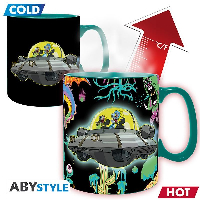 Чаша ABYSTYLE RICK AND MORTY Heat Change Mug Spaceship, Сменящ се цвят, King size, Черен