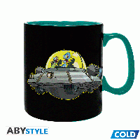 Чаша ABYSTYLE RICK AND MORTY Heat Change Mug Spaceship, Сменящ се цвят, King size, Черен
