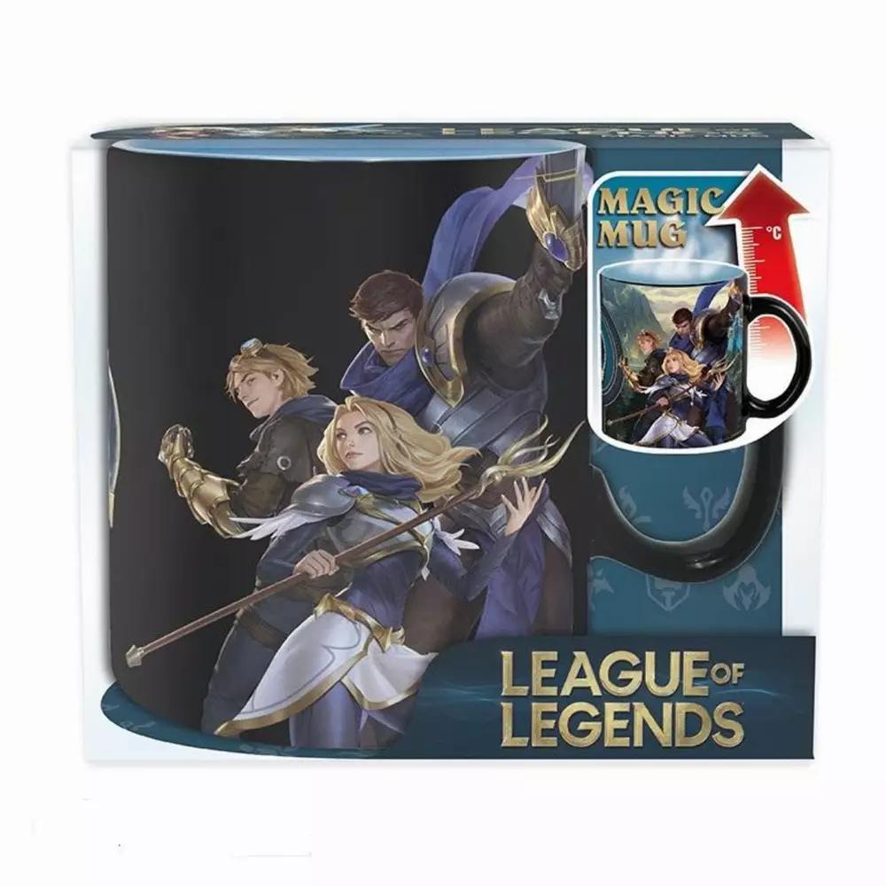 Чаша ABYSTYLE LEAGUE OF LEGENDS Mug Heat Change Group, Сменящ се цвят, King size, Черен