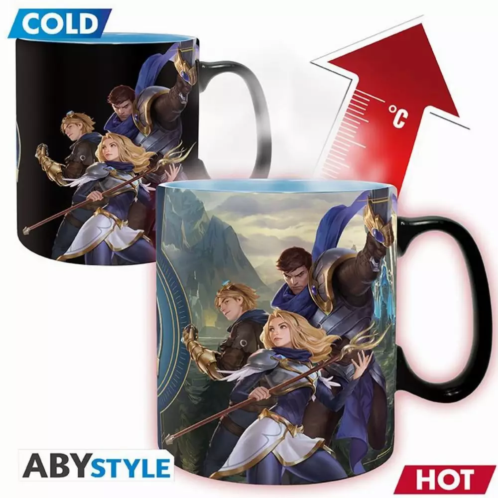 Чаша ABYSTYLE LEAGUE OF LEGENDS Mug Heat Change Group, Сменящ се цвят, King size, Черен