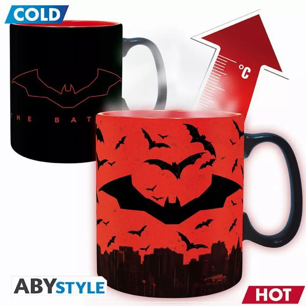 Чаша ABYSTYLE DC COMICS Mug Heat Change The Batman, Сменящ се цвят, King size, Черен