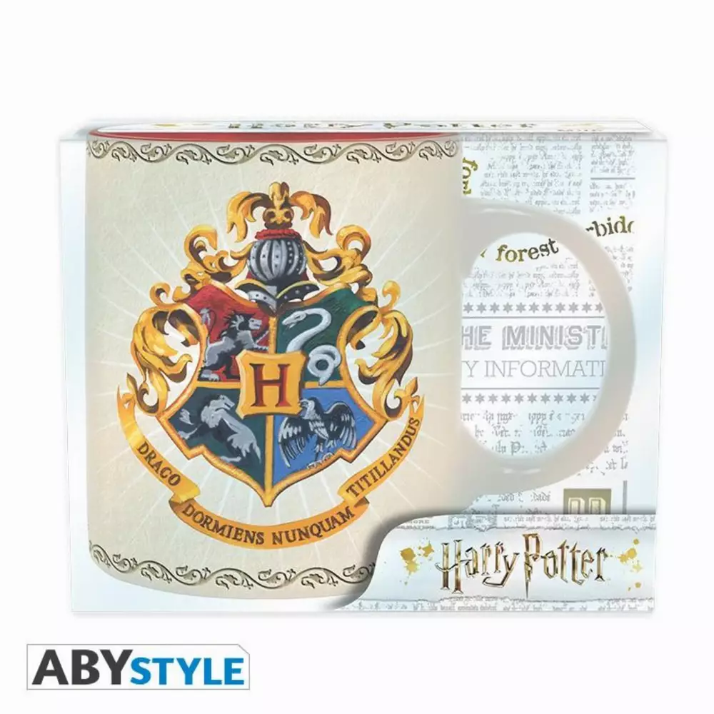 Чаша ABYSTYLE HARRY POTTER Hogwarts 4 Houses, Бял