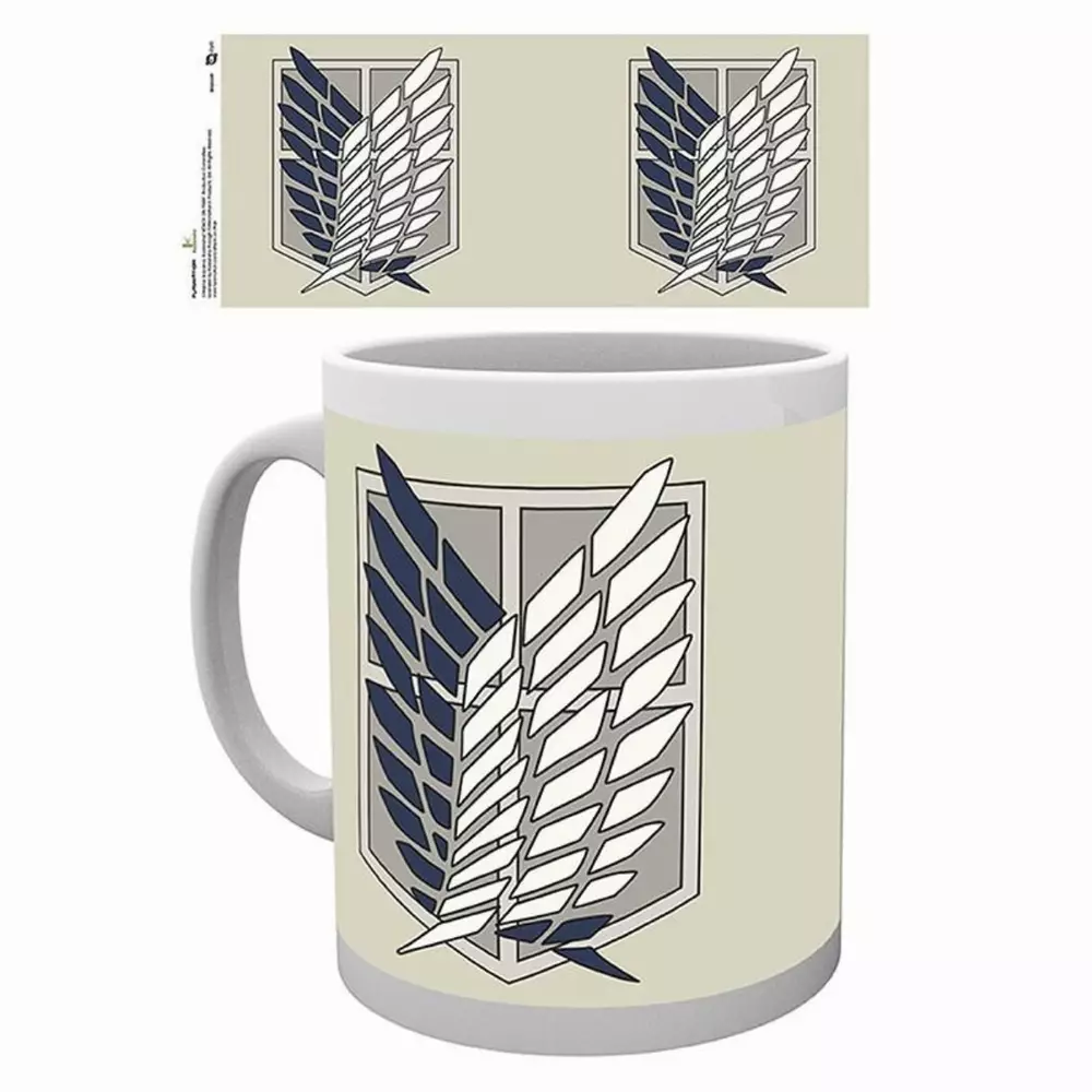 Чаша ABYSTYLE ATTACK ON TITAN Badge, Сив