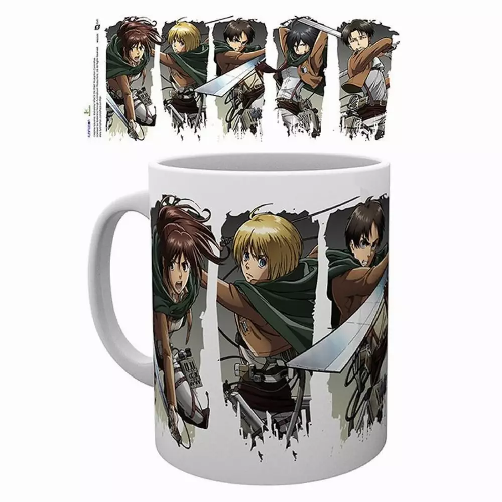 Чаша ABYSTYLE ATTACK ON TITAN Character Montage, Бял