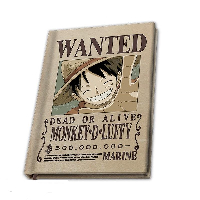 Тефтер ABYSTYLE ONE PIECE Notebook Wanted Luffy, A5, 180 листа