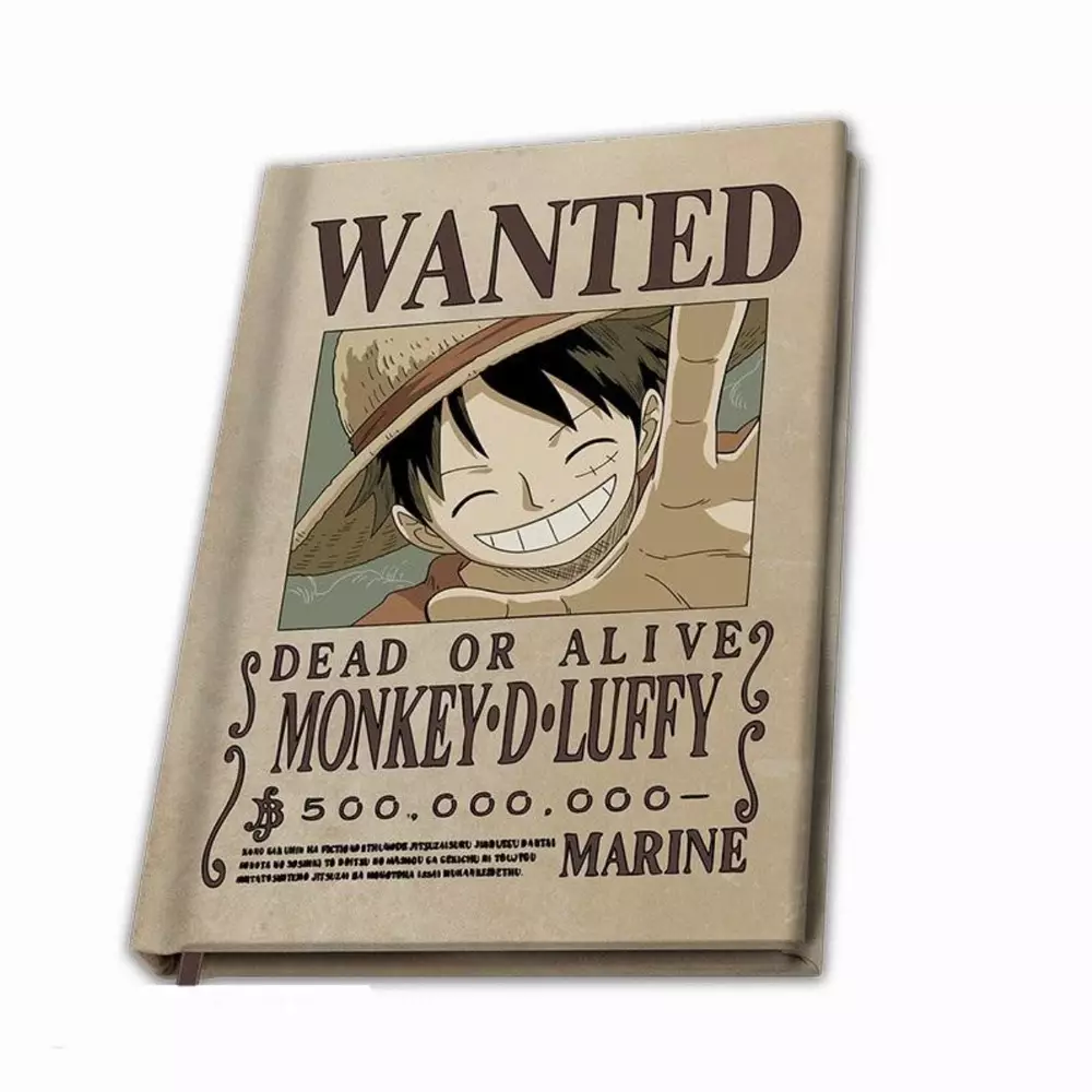 Тефтер ABYSTYLE ONE PIECE Notebook Wanted Luffy, A5, 180 листа