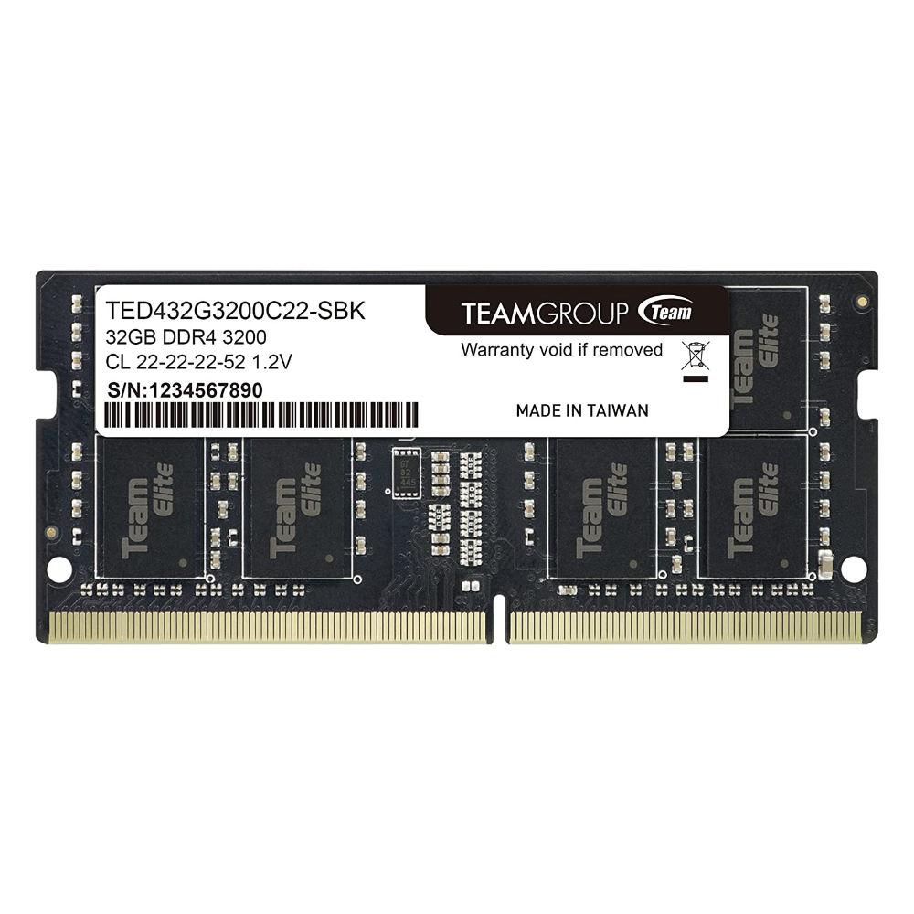 Mémoire Team Group Elite DDR4 SO-DIMM 32GB 3200MHz CL22 - TED432G3200C22-S01