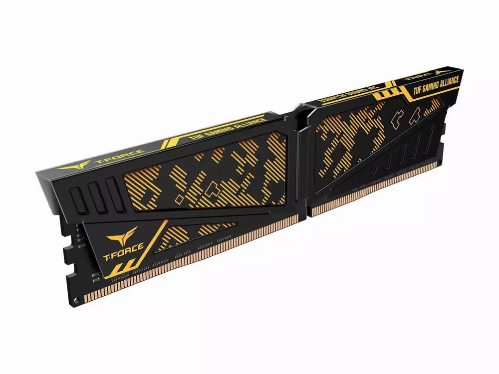 Памет Team Group Vulcan TUF Yellow DDR4 32GB (2x16GB) 3200MHz CL16 - TLTYD432G3200HC16FDC01