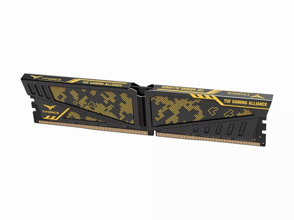 Памет Team Group Vulcan TUF Yellow DDR4 32GB (2x16GB) 3200MHz CL16 - TLTYD432G3200HC16FDC01