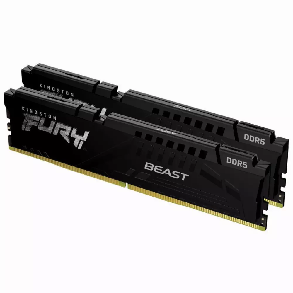 Памет Kingston FURY Beast Black 64GB (2x32GB) DDR5 5200MHz CL40 - KF552C40BBK2-64