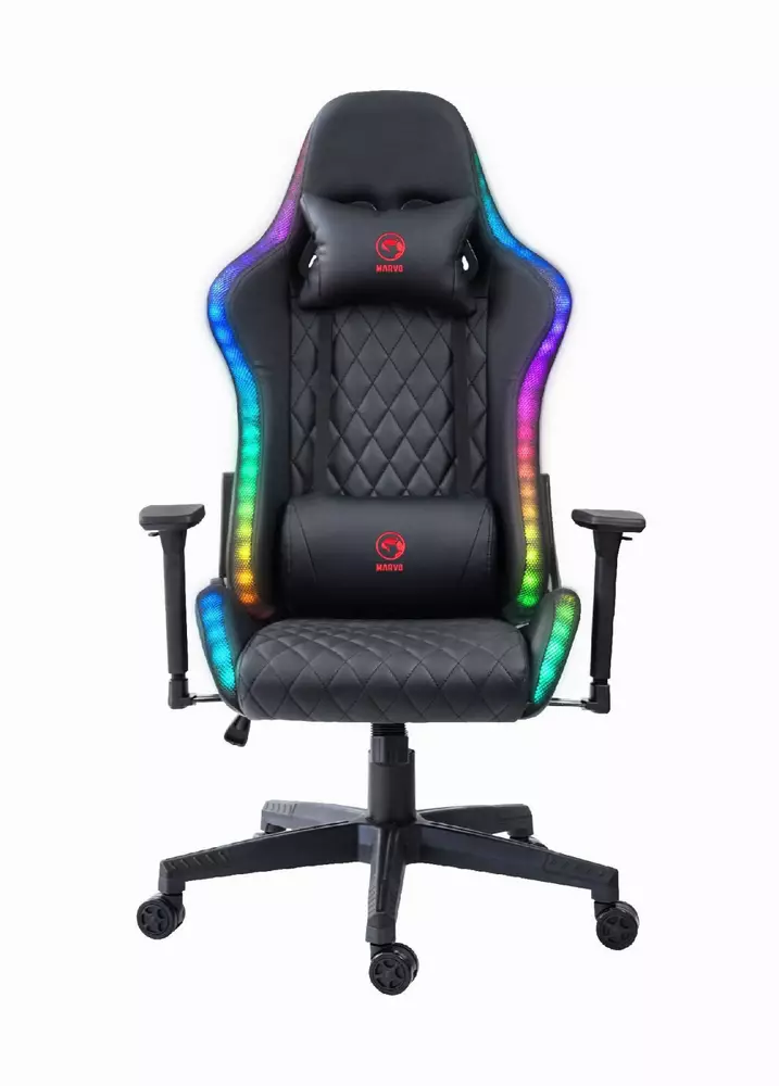 Marvo геймърски стол Gaming Chair CH-35 Black RGB
